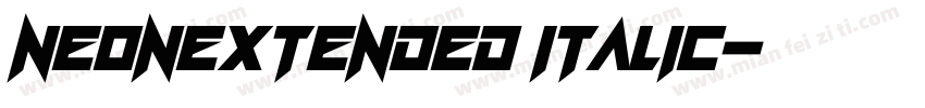 NeonExtended Italic字体转换